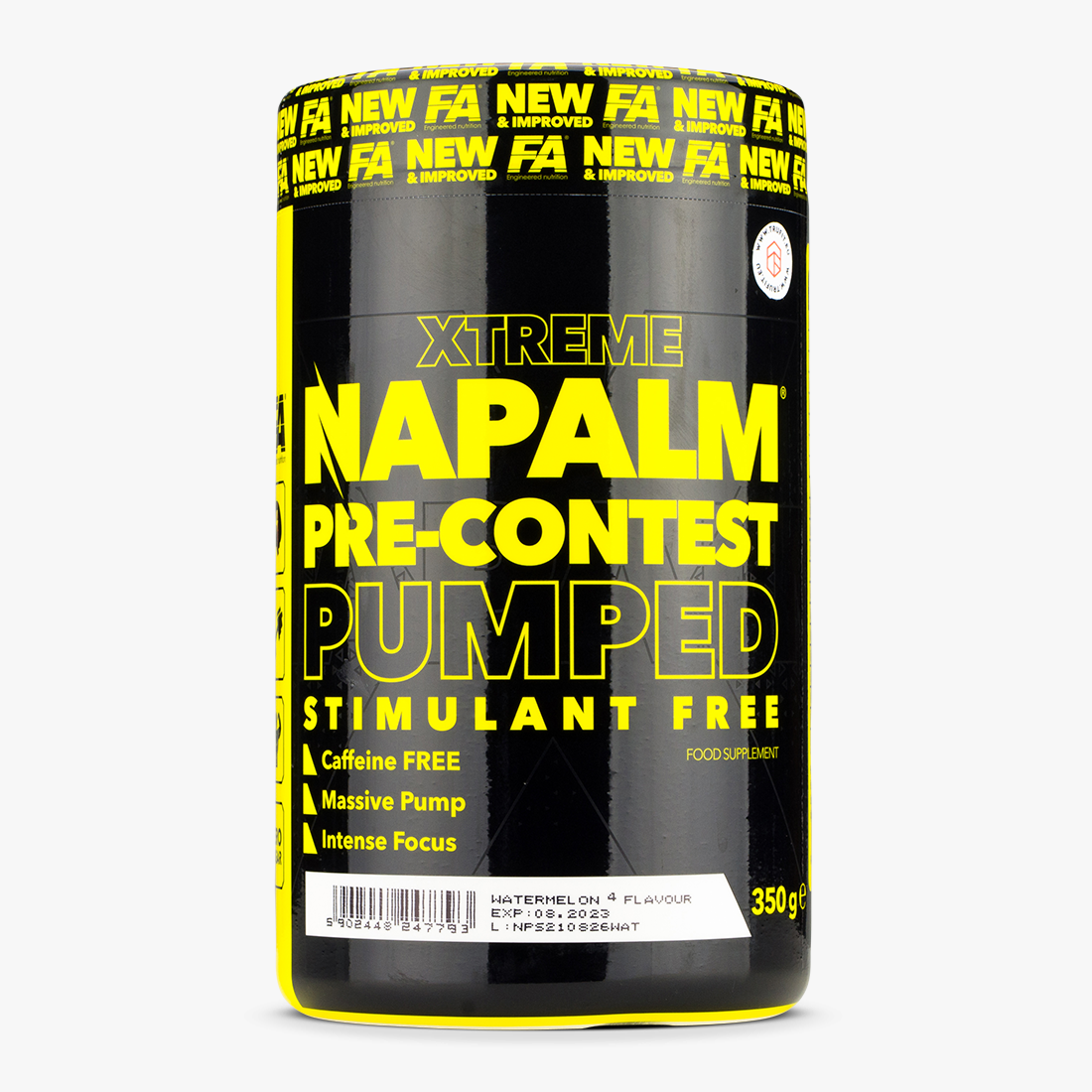 FA Nutrition Napalm PreContest Pumped Stimulant Free A better muscle pump TRUFIT.eu