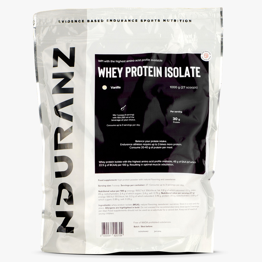 Nduranz Whey Protein Isolate Grow stronger TRUFIT.eu