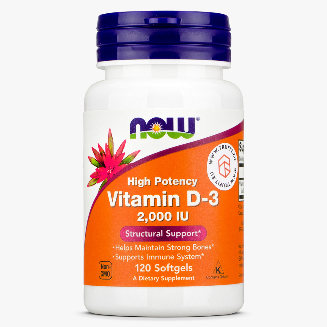 Now Foods Vitamin D3 2000 IU Strong Foundation TRUFIT eu