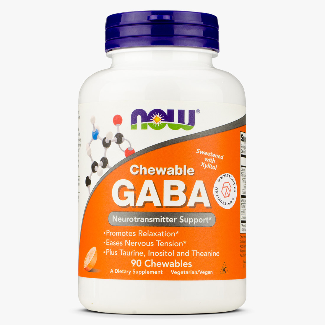 Now Foods - Gaba Chewable - Relieves anxiety and stress - TRUFIT.eu