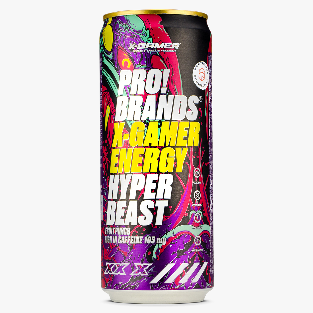 Pro!Brands XGamer Energy Drink Energy and focus TRU·FIT