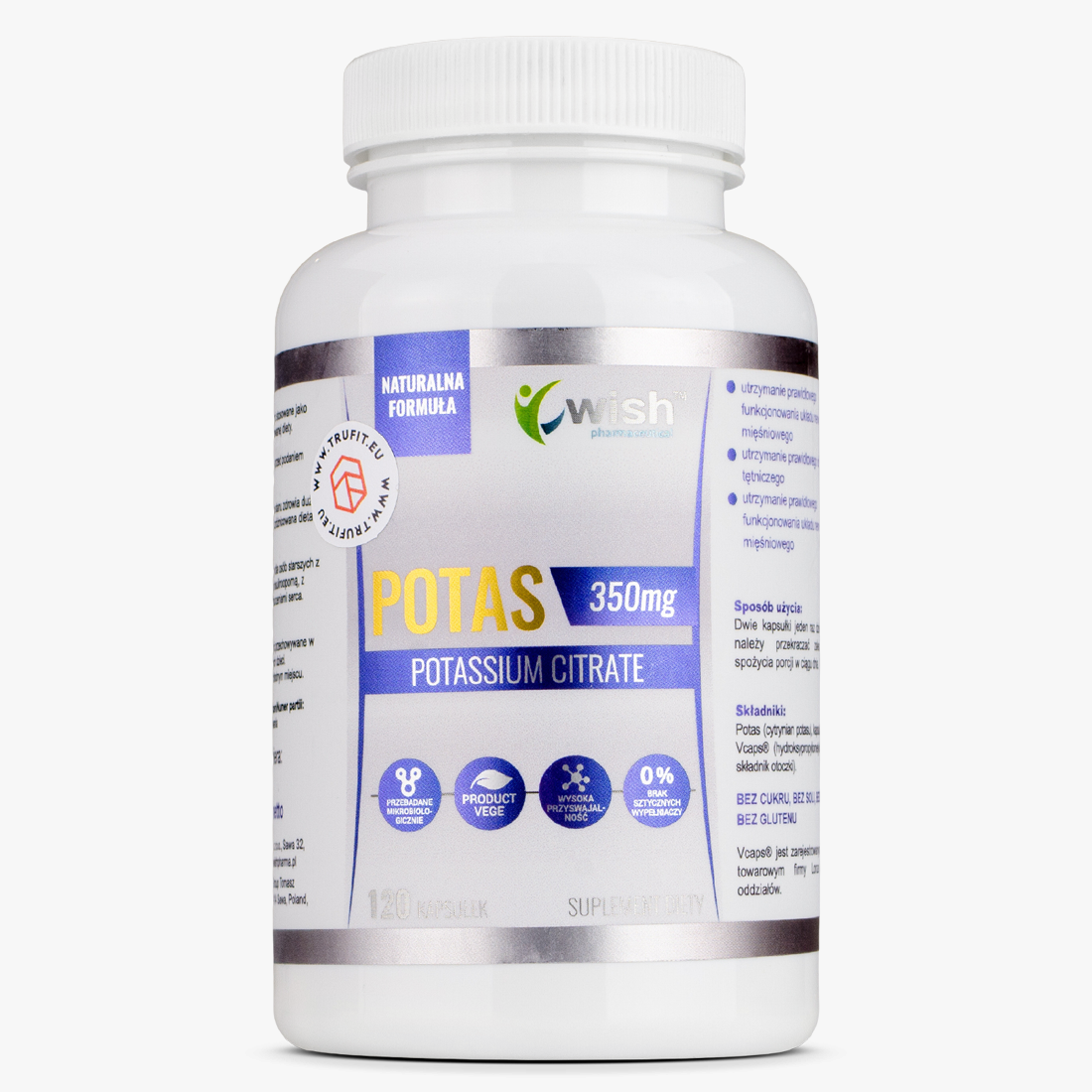 Wish Pharmaeutical Potassium Citrate 350 mg Essential mineral TRU·FIT