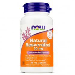 Now Foods - Natural Resveratrol 50 mg