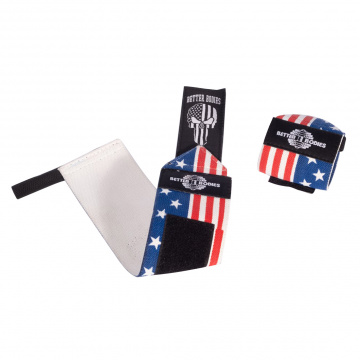 Better Bodies - USA Flag Wrist Wraps - Red / White