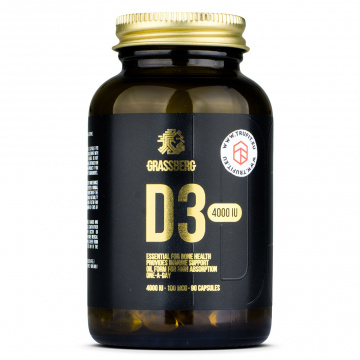 Grassberg - Vitamin D3 4000 IU - 90 caps