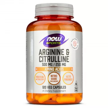 Now Foods - Arginine & Citrulline - 120 caps
