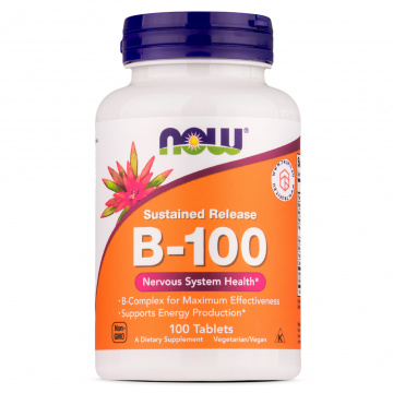 Now Foods - Vitamin B-100 Sustained Release Tablets - 100 tablets