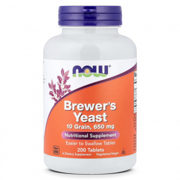 Now Foods - Brewer's Yeast 650 mg - 200 tablets