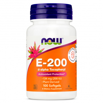 Now Foods - Vitamin E-200 IU - 100 softgels