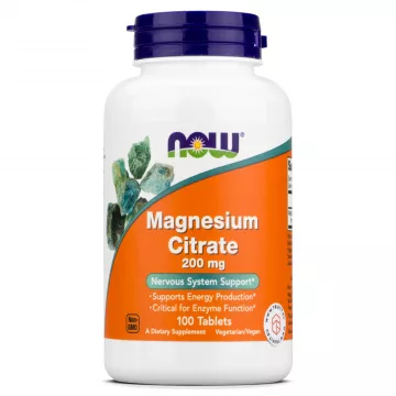 Now Foods - Magnesium Citrate 200 mg Tablets - 100 tablets
