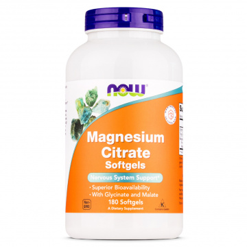Now Foods - Magnesium Citrate Softgels - 180 softgels