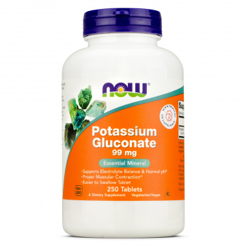 Now Foods - Potassium Gluconate 99 mg - 250 tablets