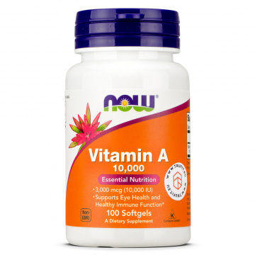 Now Foods - Vitamin A 10000 IU - 100 softgels