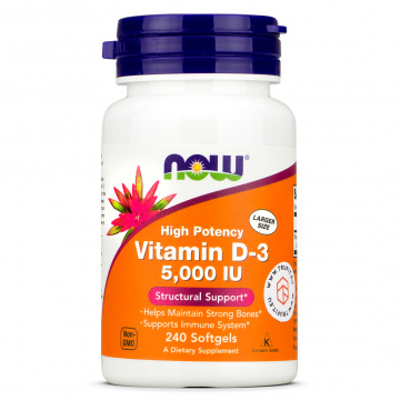 Now Foods - Vitamin D3 5000 IU - 240 softgels