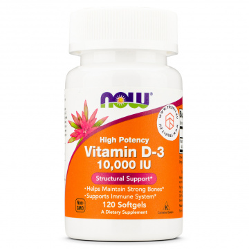 Now Foods - Vitamin D3 10000 IU - 120 softgels