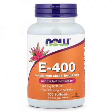 Now Foods - Vitamin E-400 With Selenium - 100 softgels
