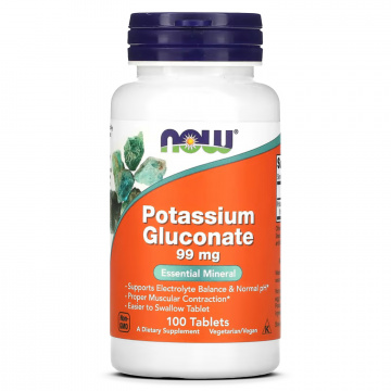 Now Foods - Potassium Gluconate 99 mg - 100 tablets
