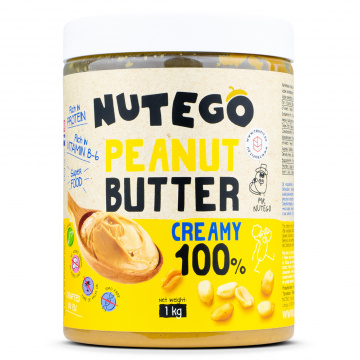 Nutego - Peanut Butter 100% Creamy - 1 kg