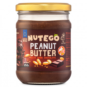 Nutego - Žemės riešutų sviestas su juoduoju šokoladu - 250 g