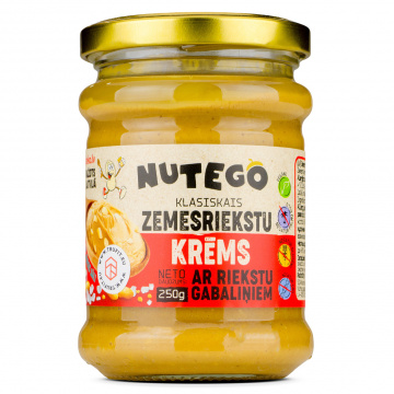 Nutego - Žemės riešutų sviestas su riešutų gabalėliais - 250 g