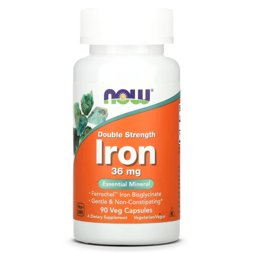 Now Foods - Iron 36 mg Double Strength