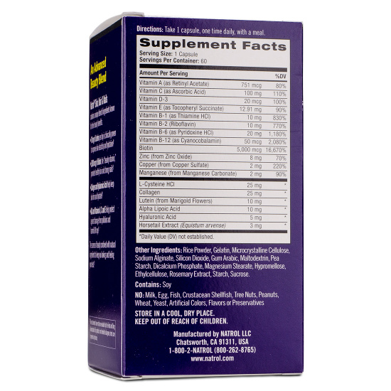 NATROL - Skin Hair & Nails Advanced - Beauty formula - TRU·FIT NATROL - Skin Hair & Nails Advanced - Beauty formula - TRU·FIT