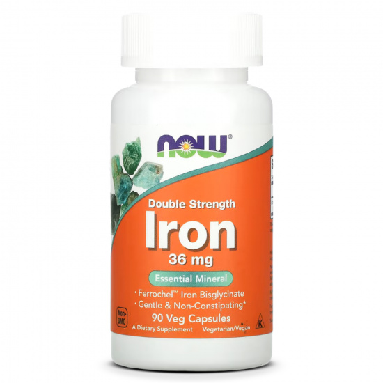 Now Foods - Iron 36 mg Double Strength